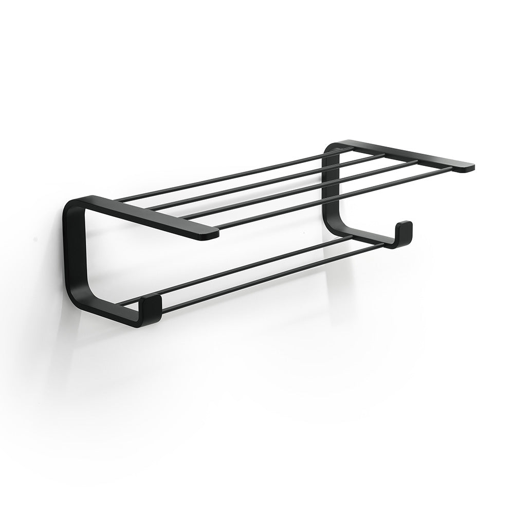Outline Double Towel Rack in Black - Origins Living