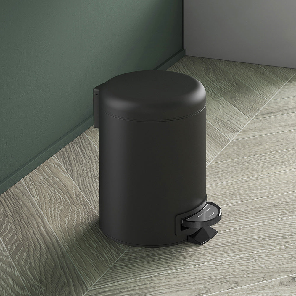 Potty Pedal Bin 5L in Black - Origins Living