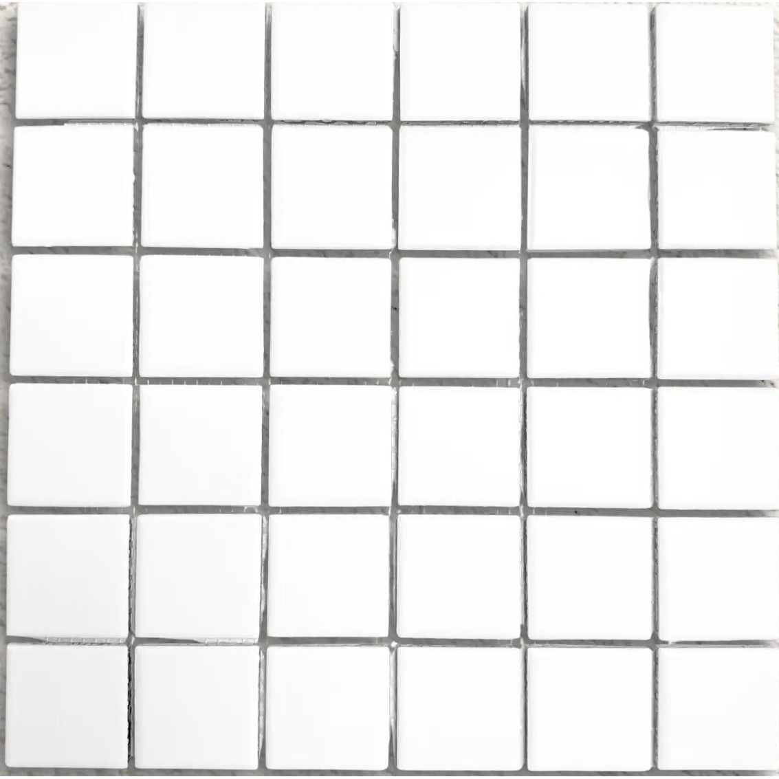 Arkitekt Matt White Mosaic 29.7 x 29.7cm glazed porcelain tile face