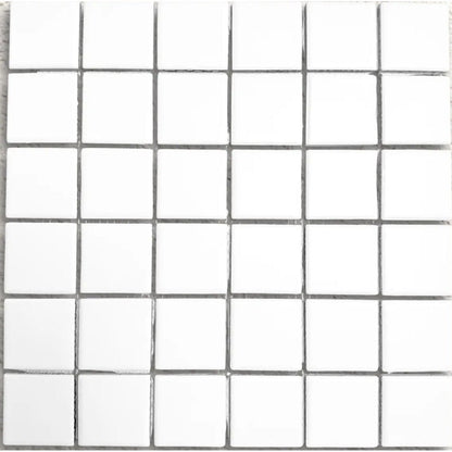 Arkitekt Matt White Mosaic 29.7 x 29.7cm glazed porcelain tile face