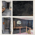Arena Carbon 60x120cm dark marble-effect porcelain tile interior