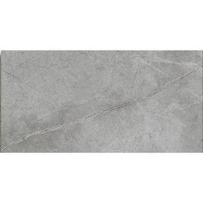 Adria Grey 30x60cm matt stone effect porcelain tile face detail