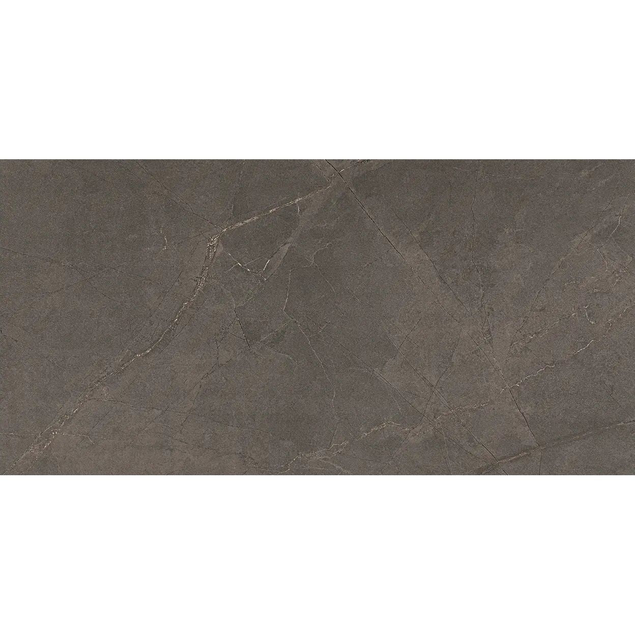 Adria Mocha 30x60cm matt stone effect porcelain tile face detail