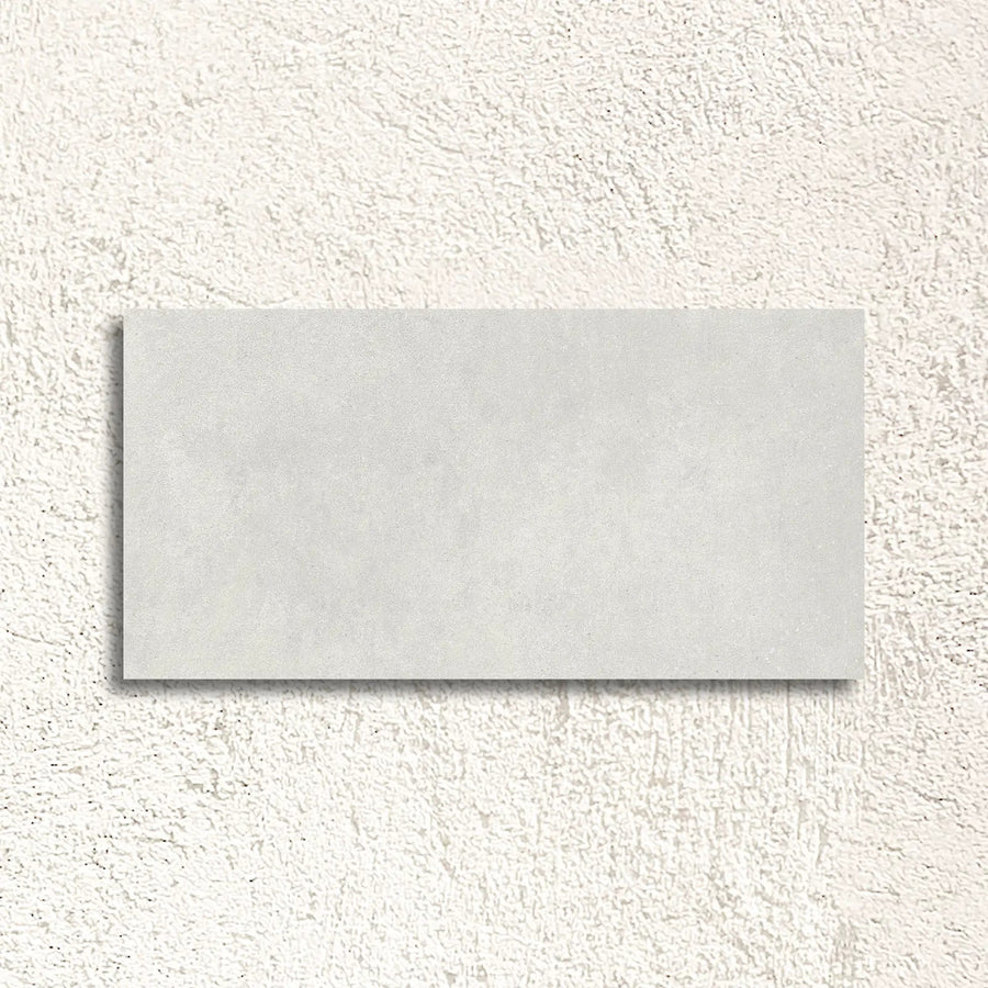 Eternity White 30 x 60cm glazed porcelain concrete-effect tile face