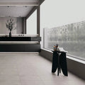 Eternity Grey 60 x 60cm concrete-effect porcelain room setting