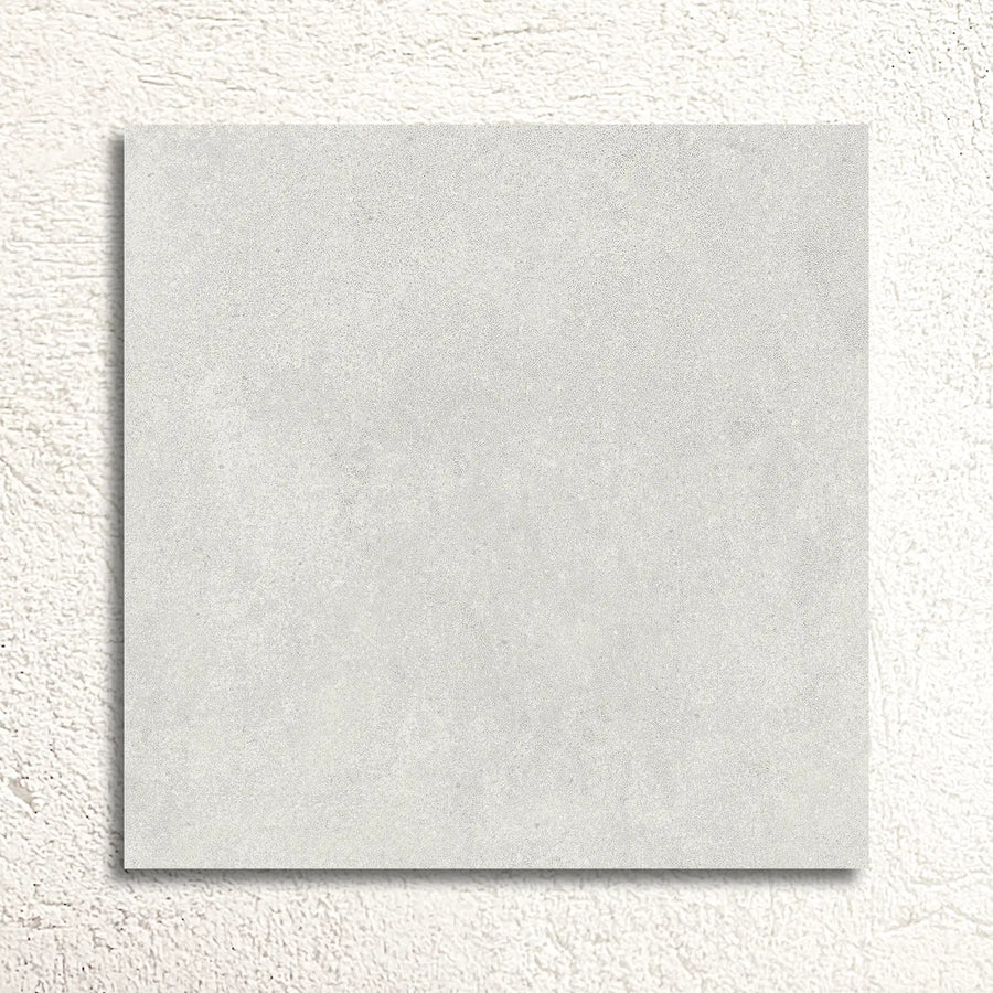 Eternity White 60 x 60cm glazed porcelain concrete-effect tile face