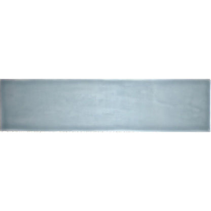 Belgravia Sky Gloss sky blue ceramic tile face detail