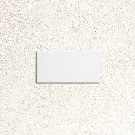 Metro White Gloss Flat 10 x 20cm Ceramic Tile - alternate view