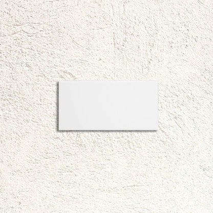Metro White Gloss Flat 10 x 20cm glazed ceramic metro tile face