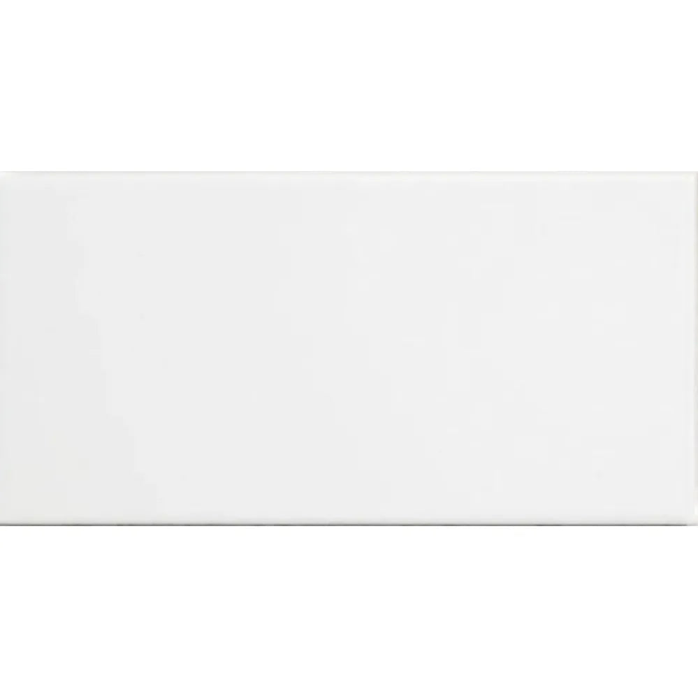 Metro White Gloss Flat 10 x 20cm glazed ceramic metro tile face