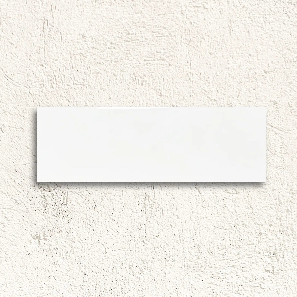 Metro Plus White Gloss Flat 10 x 30cm glazed ceramic metro tile face