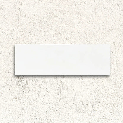 Metro Plus White Gloss Flat 10 x 30cm glazed ceramic metro tile face