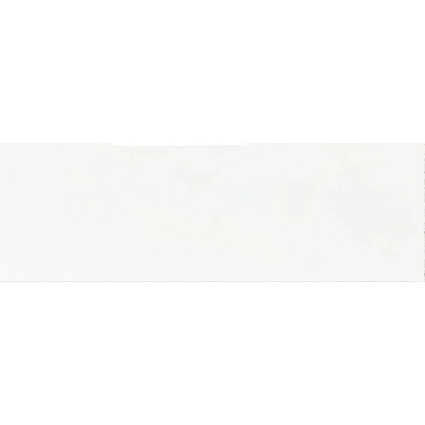 Metro Plus White Gloss Flat 10 x 30cm glazed ceramic metro tile face