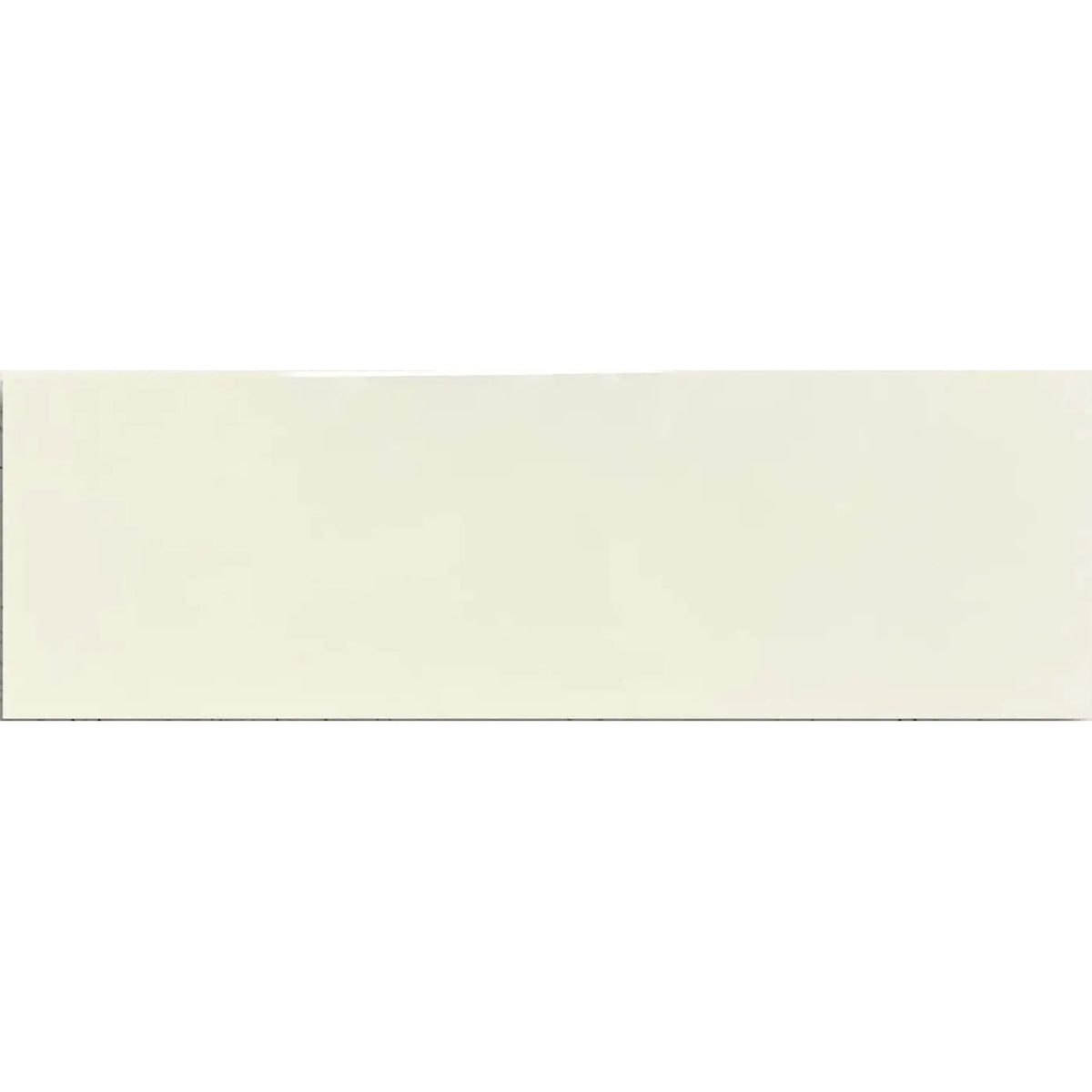 Metro Plus Cream Gloss Flat 10 x 30cm glazed ceramic metro tile face