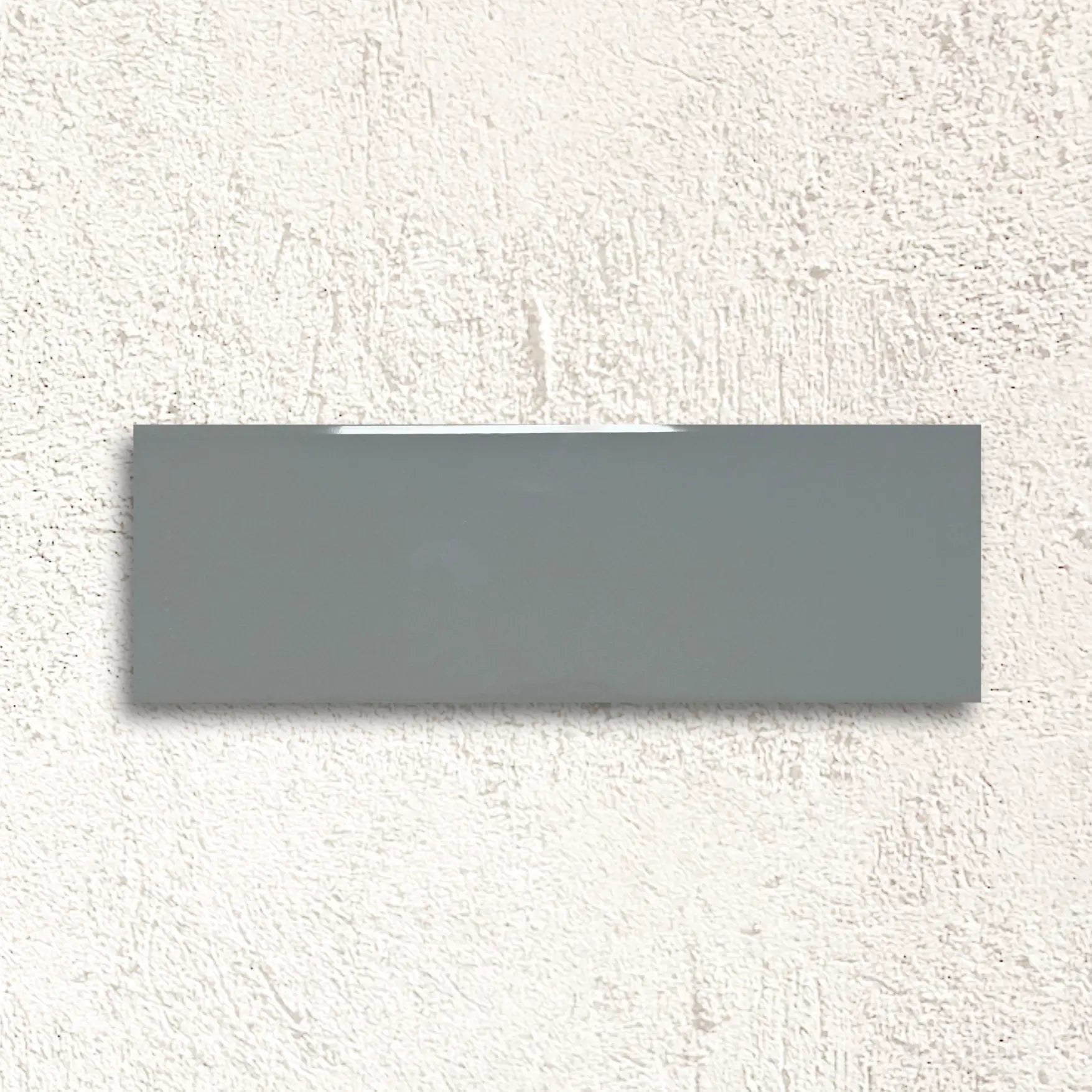 Metro Plus Grey Gloss Flat 10 x 30cm glazed ceramic metro tile face