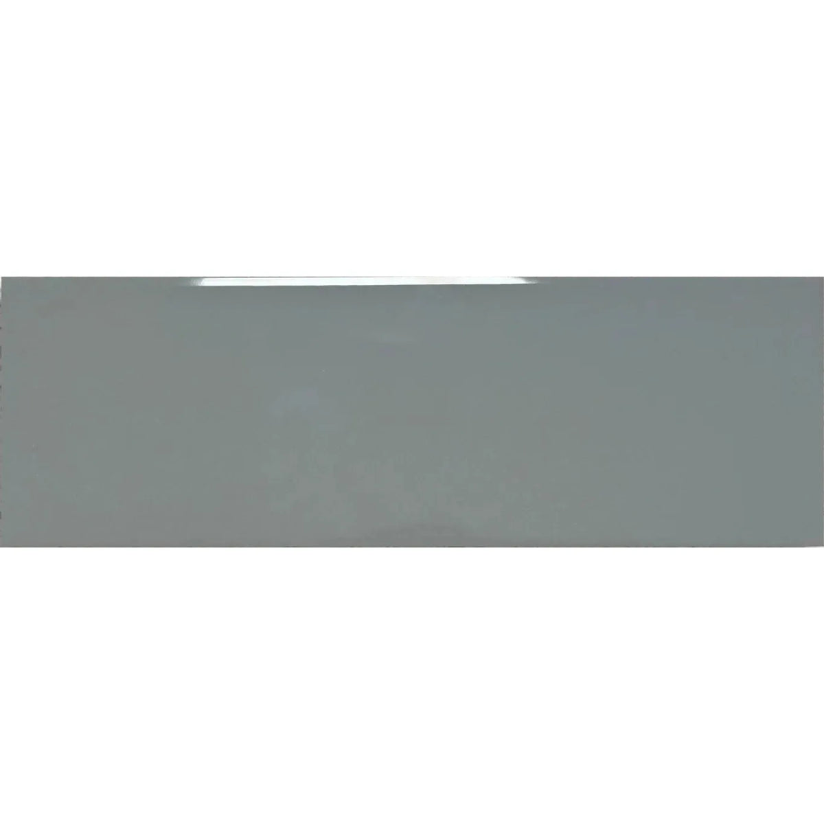 Metro Plus Grey Gloss Flat 10 x 30cm glazed ceramic metro tile face