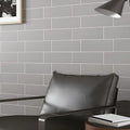 Metro Plus Grey Gloss Flat 10 x 30cm glazed ceramic metro tile room setting