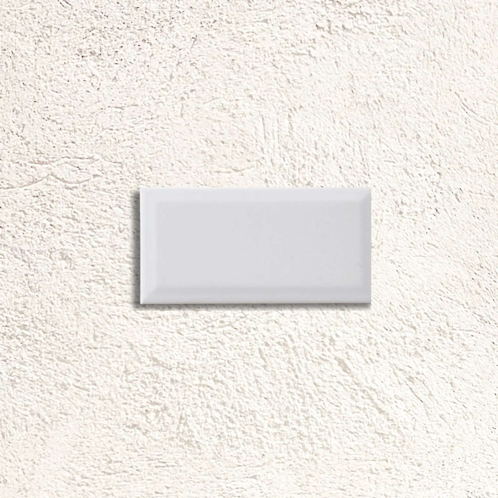 Metro White Matt Bevelled 10 x 20cm Ceramic Tile – close-up detail