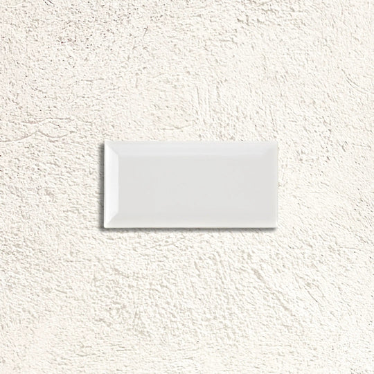 Metro White Gloss Bevelled 10 x 20cm Ceramic Tile - alternate view