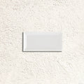 Metro White Gloss Bevelled 10 x 20cm glazed ceramic metro tile face