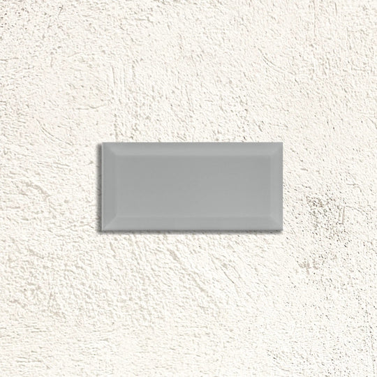Metro Grey Gloss Bevelled 10 x 20cm Ceramic Tile - alternate view