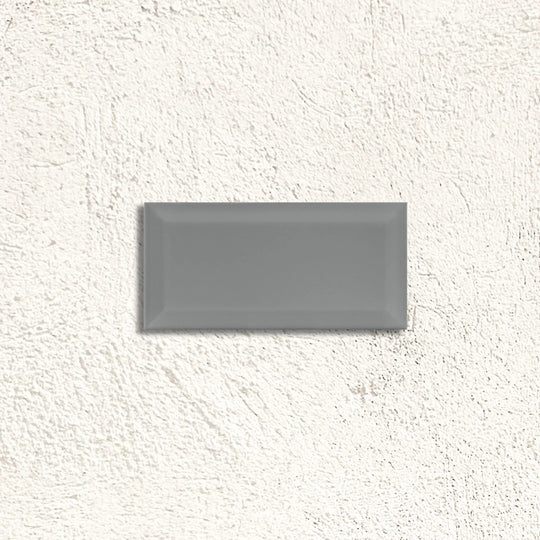 Metro Dark Grey Gloss Bevelled 10 x 20cm Ceramic Tile - alternate view