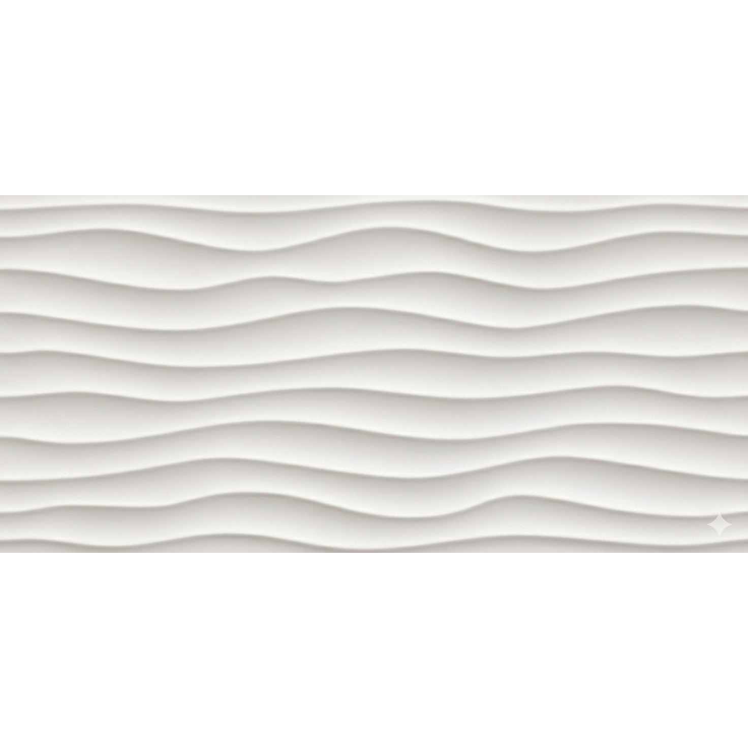 White wavy textured 3d dune white matt wall panel with a matte finish for decorative interior use
