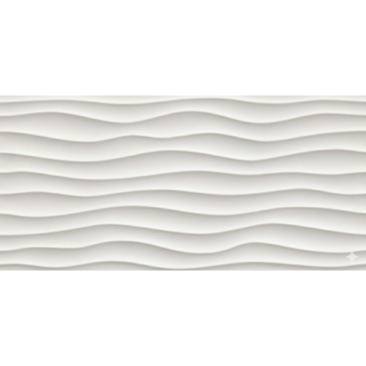 White wavy textured 3d dune white matt wall panel with a matte finish for decorative interior use