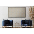 3D Golden Cube mother-of-pearl feature panel with a black frame and a beige and gold 3D cube pattern