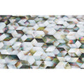 3D Midnight Cube iridescent mother-of-pearl panel with a geometric 3D cube pattern