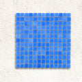 Niebla Foggy Mid Blue 33.3 x 33.3cm glass mosaic tile face