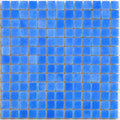 Niebla Foggy Mid Blue 33.3 x 33.3cm glass mosaic tile face