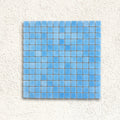 Niebla Foggy Mid Blue Anti-Slip 33.3 x 33.3cm glass mosaic tile face