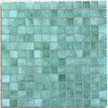Niebla Giava 33.3 x 33.3cm green glass mosaic tile face