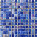 Niebla Mix-Iris Urola 33.3 x 33.3cm iridescent glass mosaic tile face