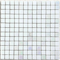 Niebla Mix-Iris Ernio 33.3 x 33.3cm white silver iridescent glass mosaic tile face