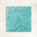 Niebla Mix-Iris Indo 33.3 x 33.3cm green iridescent glass mosaic tile face