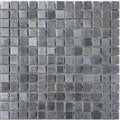 Niebla Mix-Iris Murray 33.3 x 33.3cm black grey iridescent glass mosaic tile face