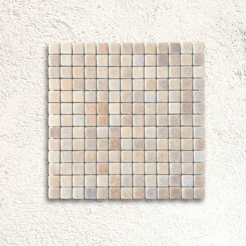 Niebla Carpatos Anti-Slip 33.3 x 33.3cm beige glass mosaic tile face