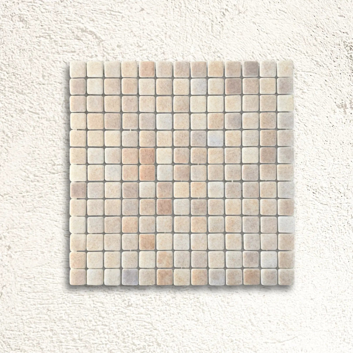 Niebla Carpatos Anti-Slip 33.3 x 33.3cm beige glass mosaic tile face