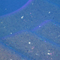 Abalon Cerulean mid blue glass mosaic tiles in a bathroom setting