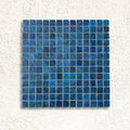 Niebla Paradise Zafiro 33.3 x 33.3cm sapphire blue glass mosaic tile face