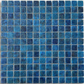 Niebla Paradise Zafiro 33.3 x 33.3cm sapphire blue glass mosaic tile face