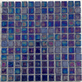 Iridis Acquaris Jacinto 31.6 x 31.6cm glass mosaic iridescent tile face
