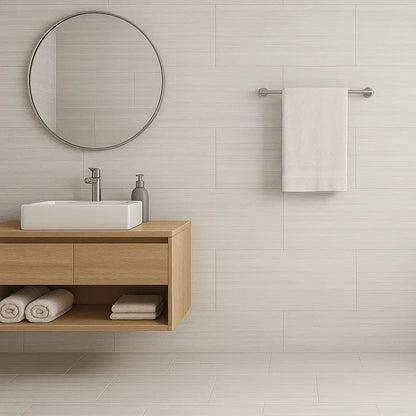 Marmor Antica Snow 30 x 60cm matt marble-effect porcelain tile room setting