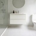 Marmor Foro Gris 30 x 60cm matt marble-effect porcelain tile room setting
