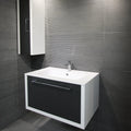 District Marengo Deco 45 x 90cm porcelain concrete effect patterned tile room setting