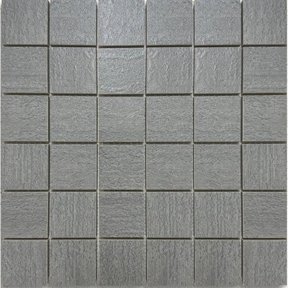 District Gris Mosaic 30 x 30cm porcelain concrete effect mosaic tile face
