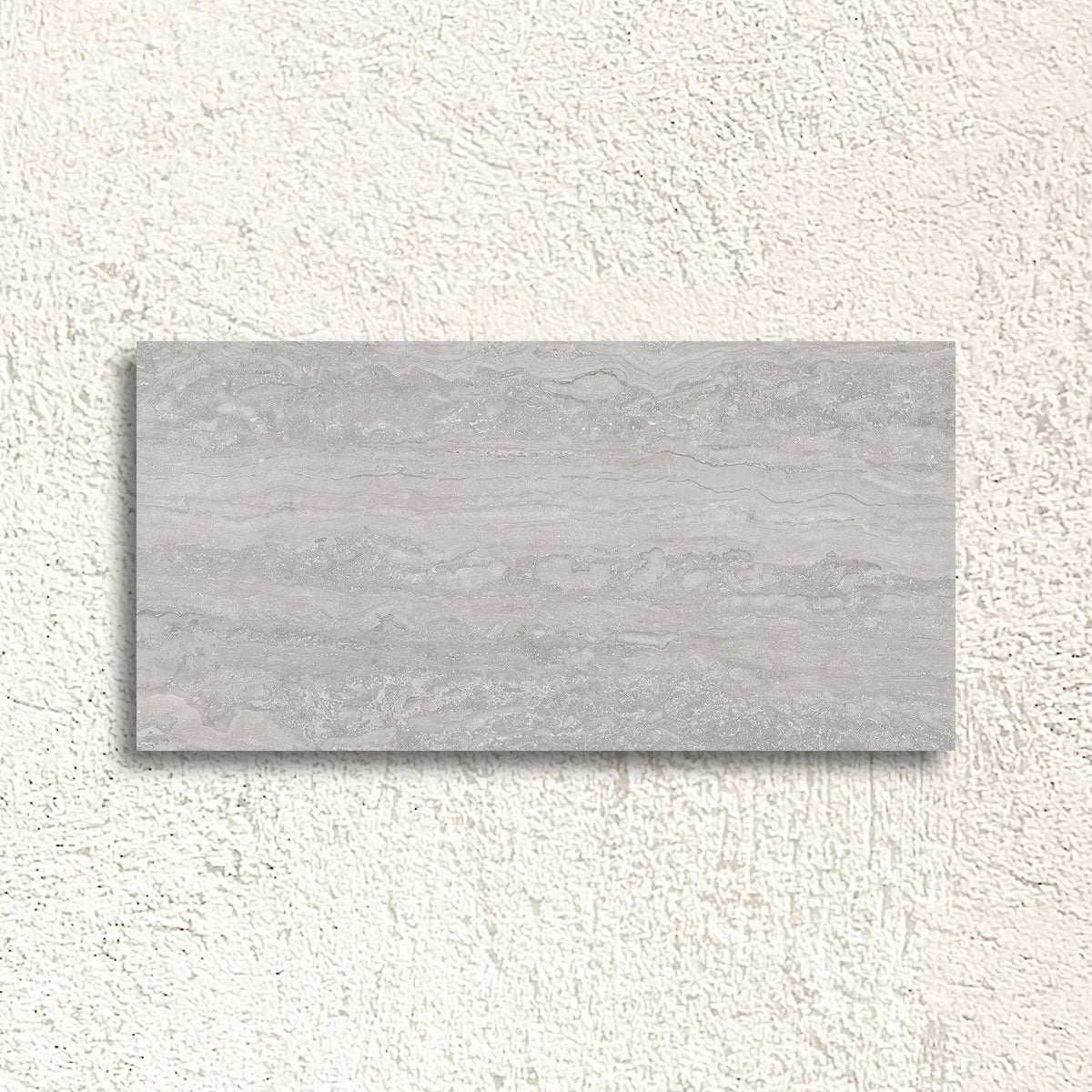 Palatino Silver 45 x 90cm glazed porcelain stone effect tile face
