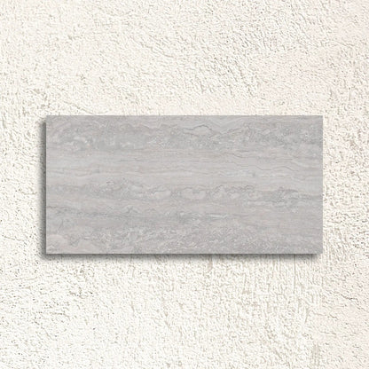 Palatino Silver 45 x 90cm glazed porcelain stone effect tile face